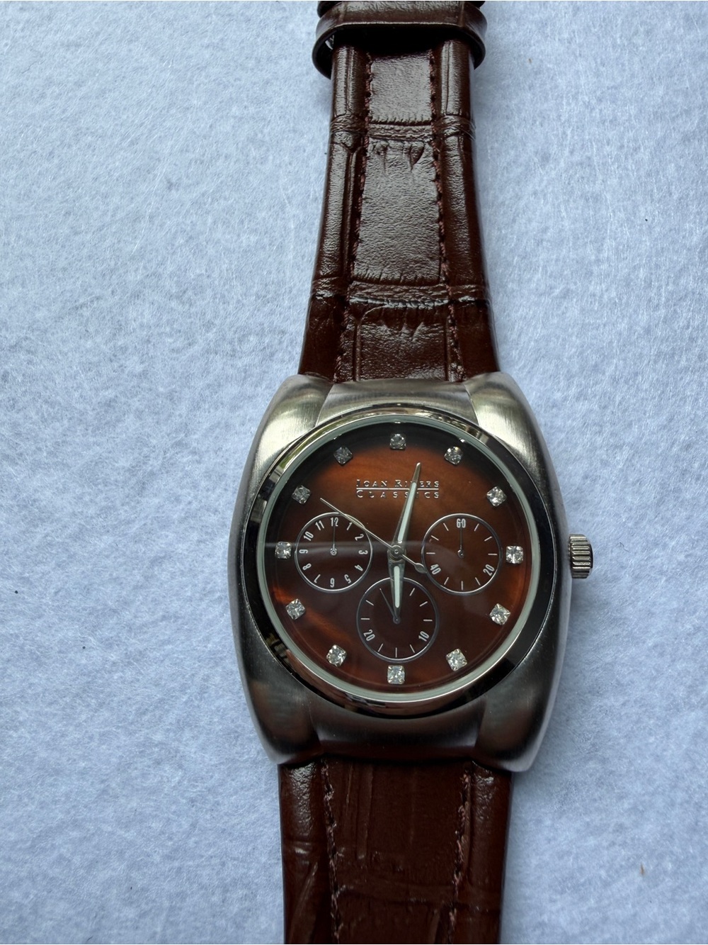 Joan Rivers Brown Dial Men's Chronograph Watch